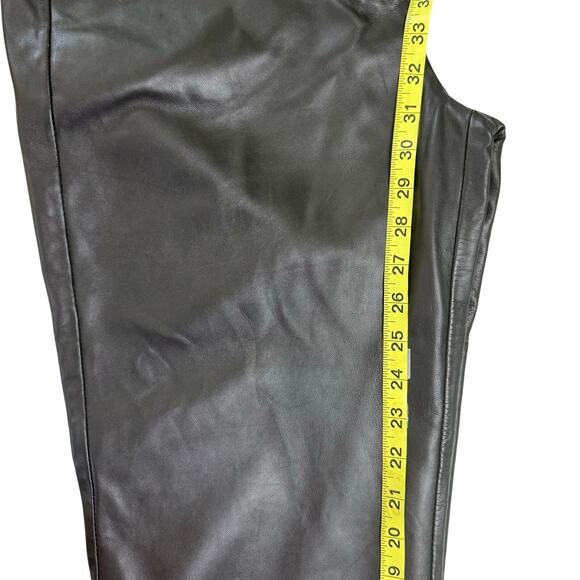 REISS x McLaren F1 Team Lottie Slit Front Leather Pants - Picture 14 of 16